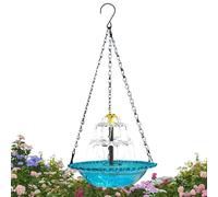Generico Solar Powered Water - Fountain Waterfall Aesthetic, Large Bowl Bird, Bath Fountain for Attracting Hummingbird Finch Butterfly, Garden Backyard Porch, Pool Energy Saving Outdoor Garden Decor