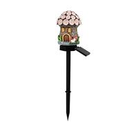 Genérico Solar Stake Lights - Mushroom House Garden Decor, 15.75x2.99 inches Solar Powered Pathway Light with Automatic Illumination, Outdoor Landscape Lighting for Yard, Lawn, Patio Deck Use