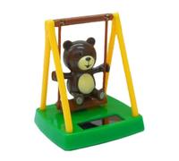 Genérico Solar Swing Bear - Car Dashboard Ornament | Head Shaking Figure | Solar Energy Driven, No Battery Needed, ABS Dancing Animal Doll, Creative Interior Decor, for Vehicle Desk & Home