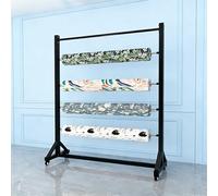 Genérico Soporte para Rollos de Tela Comercial Que Ahorra Espacio con Barra Transversal extraíble, Soporte para Rollos de Vinilo para Cintas, Telas y chales - 140 x 180 cm (55 x 71 Pulgadas) Soporte