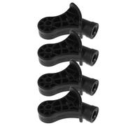 Genérico Soporte para Ruedas de Maleta Negro de Plástico Construcción Resistente y Desmontaje Rápido, Paquete de 4 Piezas para Equipaje y Bolsa de Viaje
