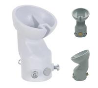 Genérico Soporte Ventilador Techo Inclinado (Blanco 1 ud.) | Ø27, diseño fijo 45°, con tornillos incluidos, para techos inclinados y abovedados, fácil instalación y soporte estable