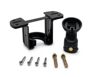 Genérico Soporte Ventilador Techo Inclinado (Negro 1 juego) | Ø27, diseño fijo 45°, con tornillos incluidos, para techos inclinados y abovedados, fácil instalación y soporte estable