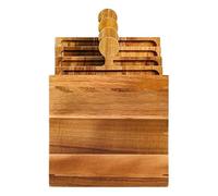Generico Tabla de cortar de madera para embutidos: bandeja de servir de 10,9 pulgadas, exhibición moderna para rompecabezas, bandeja de servir versátil | Gran organizador de alimentos para el hogar