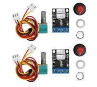 Genérico Tablero de regulación de Velocidad, Controlador de, 2 Pack | Control de brillo LED, entrada de 5-16 V, clasificación de corriente continua de 10 A y puntos de disposición de