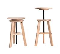 Genérico Taburete De Silla de Madera giratoria y Multifuncional
