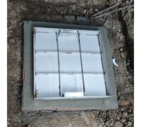 Genérico Tapa Cuadrada Invisible de Ajuste a RAS para Tanque séptico, Tapa y Marco de alcantarilla de Metal, Placa de inspección Duradera para Patio y Entrada de vehículos, 24"x36" (610x914 mm)