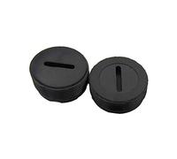 Generico Tapa portaescobillas de carbón 2 piezas diámetro 18 mm reutilizable plástico negro nuevo lanzado y popular útil y práctico.