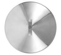 Genérico Tapa Redonda de Acero Inoxidable para Fogata, Plata | Cubierta Domada para Brasero y Chimenea, Control del Fuego y Bloqueo del Viento, Uso en Patio y Viaje