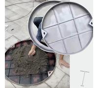 Genérico Tapa Redonda Personalizable para Tanque séptico con Gancho, Cubierta Invisible y Duradera de 74 cm (29") para Pozo de Aguas residuales, Ideal para Patios, Resistente y de Alta Capacidad de c