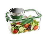 Genérico Tarro De Almacenamiento Para Ensaladas, De PP Portátil A Prueba De Fugas Con Taza Para Condimentos Para Aderezos | Contenedor De Comida Hermético De 20,5x12x13,5 Cm Para Oficina, Picnic, Via