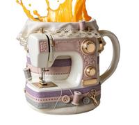 Generico Taza de café, tazas de cerámica con temática de máquina de coser, 330 ml, taza de café con mango, para cocina, casa, mesa, escritorio, salón, interior y exterior, mujer, hombre