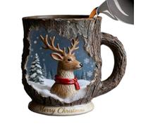 Genérico Taza Navideña Vajilla De Resina Con Agarre Cómodo | Tazas Baúl Para Beber Adornos Navideños Para Bebidas Calientes Y Frías Té Leche Vacaciones Granja Oficina Restaurante