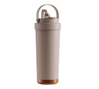 Genérico Taza Para Café Con Pajita,Termo De Viaje 750ml - Botella Con Revestimiento Cerámico Y Tapa Para Uso En Coche, Hospital, Camping, Gimnasio, Escuela, Vida Diaria Y Actividades Exteriores