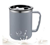 Genérico Taza Térmica | Taza de viaje de café de 500 ml,Vaso para beber con tapa y asa, taza de café de acero inoxidable para té, cacao caliente, bebidas frías, bebidas heladas