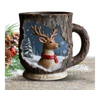 Genérico Tazas De Café Navideñas Decoración Resina Hogar | Tazas Baúl Para Beber Adornos Navideños Para Chocolate Caliente Té Leche Fiesta Invernal Granja Dormitorio Salón Oficina