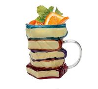 Generico Tazas de café originales, colorido con forma de libro para bebidas de bar, 350 ml, para té, whisky, picnic, camping, senderismo, casa,