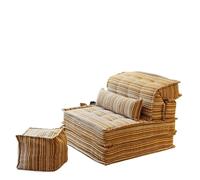 Generico Tela A Rayas, Juego De Sofás De Estilo Nórdico, con Reposapiés, CREA Un Ambiente Acogedor for La Sala De Estar, Sofá Plegable(D)