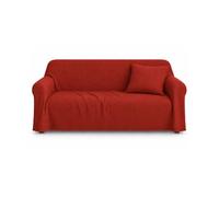 Generico Tela Cubretodo Multiuso - Funda de sofá de 2 plazas o cubrecama individual/matrimonial, mezcla de algodón de color burdeos, medidas 240 x 280 cm - Fabricado en Italia