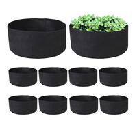 Genérico Thickened Plant Grow Bags, Fabric Planter Pots, Reutilizable Gardening Containers, Aeration Design, Reinforced Handles, 10-Pack 10/15 Gallon, for Tomatoes, Potatoes, and Flowers