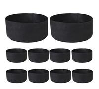 Genérico Thickened Plant Grow Bags, Fabric Planter Pots, Reutilizable Gardening Containers, Aeration Design, Reinforced Handles, 10-Pack 10/15 Gallon, for Tomatoes, Potatoes, and Flowers