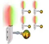 Generico Timbres de alarma eléctrica LED portátil - Juego de 5 clips de alarma nocturna, para carpas, bagres, al aire libre, hielo, lagos, estanques, ríos, surf, toros
