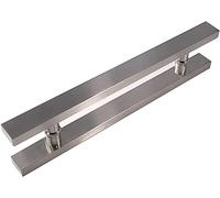 Genérico Tirador de Puerta corredera Tipo Granero, Tiradores y manijas para Puertas de Granero, Tirador de Barra Deslizante anticorrosión, Barra de Agarre de Acero Inoxidable para baño, par