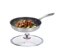Generico Titanium Pan - No Stick Kitchen Cookware - Heat-Resistant Steak Pan For Home Cooks Beginners Busy Families Meal Prep Homeowners Eggs Pancakes Meats Camping RV Trips