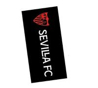 Genérico Toalla Sevilla Fútbol Club 180x90cm Fondo Negro Letras Blancas Escudo Rojo