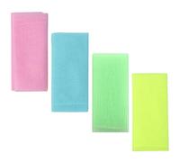 Genérico Toallas de Baño Exfoliantes de Nylon para Ducha 4piezas, Suaves y Fáciles de Almacenar para Limpieza Profunda y Cuidado Piel Color Aleatorio
