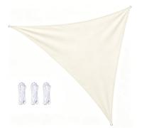 Genérico Toldo Triangular Impermeable De 4x4x4 3x3x3 2x2x2m,Toldo De Lona Protección UV Malla De Sombra Resistente A La Intemperie Poliéster para Balcón Terraza Camping Jardín,Beige,3x3x2M