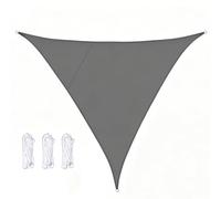 Genérico Toldo Triangular Impermeable De 4x4x4 3x3x3 2x2x2m,Toldo De Lona Protección UV Malla De Sombra Resistente A La Intemperie Poliéster para Balcón Terraza Camping Jardín,Gris,5x8x10M