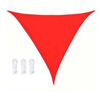 Genérico Toldo Triangular Impermeable De 4x4x4 3x3x3 2x2x2m,Toldo De Lona Protección UV Malla De Sombra Resistente A La Intemperie Poliéster para Balcón Terraza Camping Jardín,Rojo,3x3x2M