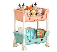 Genérico Toy and Book Storage For Kids | Child-Friendly Organization Multi-Tier Toy Storage Organizer Efficient | Kid Toys Box, Large Storrage Capacity Storrage Bins For Nursery, Kids Room