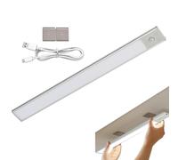Genérico Under Cabinet, Lights, LED Light Strip, 3 Color Temperature Settings, Magnetic Fixture, USB Rechargeable Battery, Motion Sensor Option Bedroom, Wardrobe, Stairs,