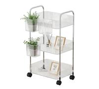 Generico Utility Cart,Acrylic Multi-Layer Trolley Organizer,Cart With Wheels | Transparent Acrylic Trolley For Office Home Kitchen Makeup Laundry Bathroom Dorm Bedroom Pantry Craft Salon