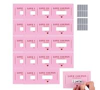 Genérico Valentines Coupons - 20 Piece Holiday Romantic Notes, Couples Scratch Love Coupons Suitable for Her Him Boyfriend Husband Bride Wife Party Adventure Special Occasion and Romantic