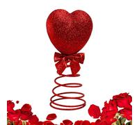 Generico Valentines Day Tree Topper | 6.3In Heart Shaped Mini Shiny Romantic Decor | Foam Holiday Tree Top Ornament Tabletop Display | Home Party Wall Housewarming Birthday