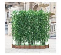 Genérico Valla de privacidad de bambú Artificial para Patio, Separador de ambientes para Interiores y Exteriores, Pared de vegetación de bambú Artificial, jardineras de plástico para paisaj