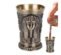 Generico Vasos de chupito de viaje, 30 ml, aleación de zinc, vasos egipcios vintage | Jarra para chupito y cerveza, para hombres, mujeres, Halloween, whisky, Navidad, familia, amigos, fiestas, casa