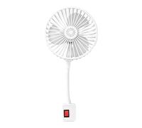 Genérico Ventilador de Mesa, Mini Ventilador Silencioso con Cuello Flexible 360°, Ventiladores Portátil con Adaptador de Enchufe para Dormitorio Oficina Viaje Camping Coche