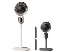 Genérico Ventilador de pie para dormitorio, Ventilador de circulación de aire mejorado para toda la habitación, sistema de refrigeración del motor de corriente continua silencioso de 30 dB (Blanco)