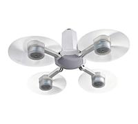 Generico Ventilador de techo atornillable, dispositivo de 4 cabezas | Ventilador de techo de tornillo para dormitorio, cocina, garaje, salón, pasillo, caravana