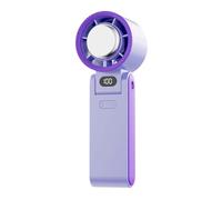 Generico Ventilador eléctrico portátil, portátil para viajes, pantalla LED, batería de 3600 mAh, 180-Degree Foldable, Compact, 100-Speed Adjustable, Quiet for Hot Weather, Beach, Keep Cool