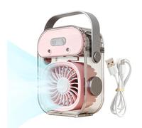 Generico Ventilador Nebulizador Silencioso Recargable | Potente ventilador personal nebulizador para dormitorio, oficina, exterior, viajes, camping, playa, picnic