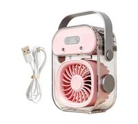Genérico Ventilador Portátil Nebulizador | Pequeño Silencioso Recargable - Ventilador Mesa A Pilas | para Hogar Oficina Escuela Viajes Camping Pesca Playa y Aire Libre