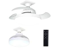 Genérico Ventilador techo pequeño，ventilador de techo con luz pequeño | Sus aspas retráctiles ocultas, el ventilador integrado y la luz LED lo hacen perfecto para dormitorios y salas de estar.