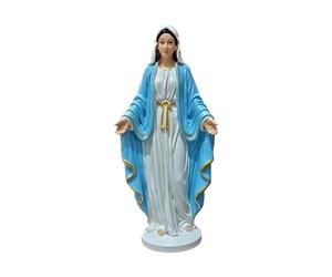 Genérico Virgin Mary Figurine - 6.3 Inch Catholic Sculpture | Serene Religious Statue for Prayer Room Decor - Devotional Altar Piece, Ideal for Home, Church, Shrine and Spiritual Gift Settings