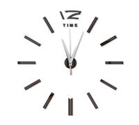 Genérico Wall Clock Frameless - 3D Frameless Wall Clock Stickers Diameter 60cm Clock, 3D Wall Clock | Adhesive Diameter 60cm Wall Clock Kit For Home Living Room Bedroom Office Decoration