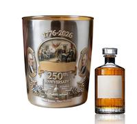 Genérico Whiskey Glasses - 250th American Celebration, Etched Cocktail Drinking Glasses with Elegant Design Feature, ideal for Home Bar Party Collector Bartender Enthusiast Father Men Husband